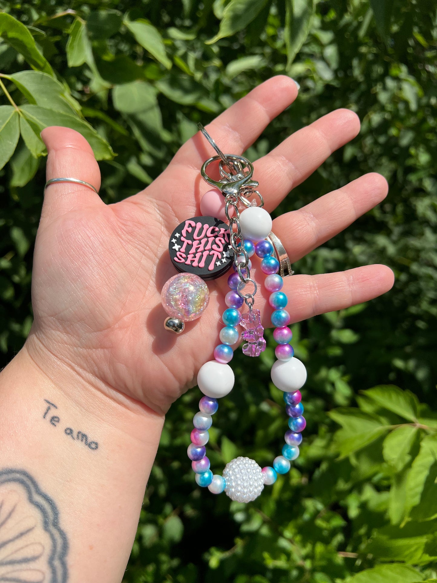 Cotton candy f*ck keychain/bag charm 1