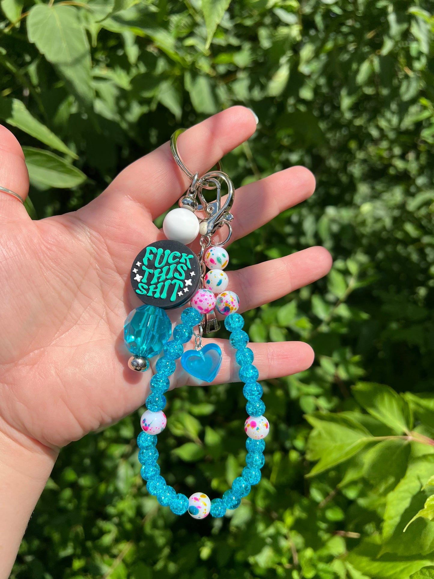 Blue f*ck keychain/bag charm 1