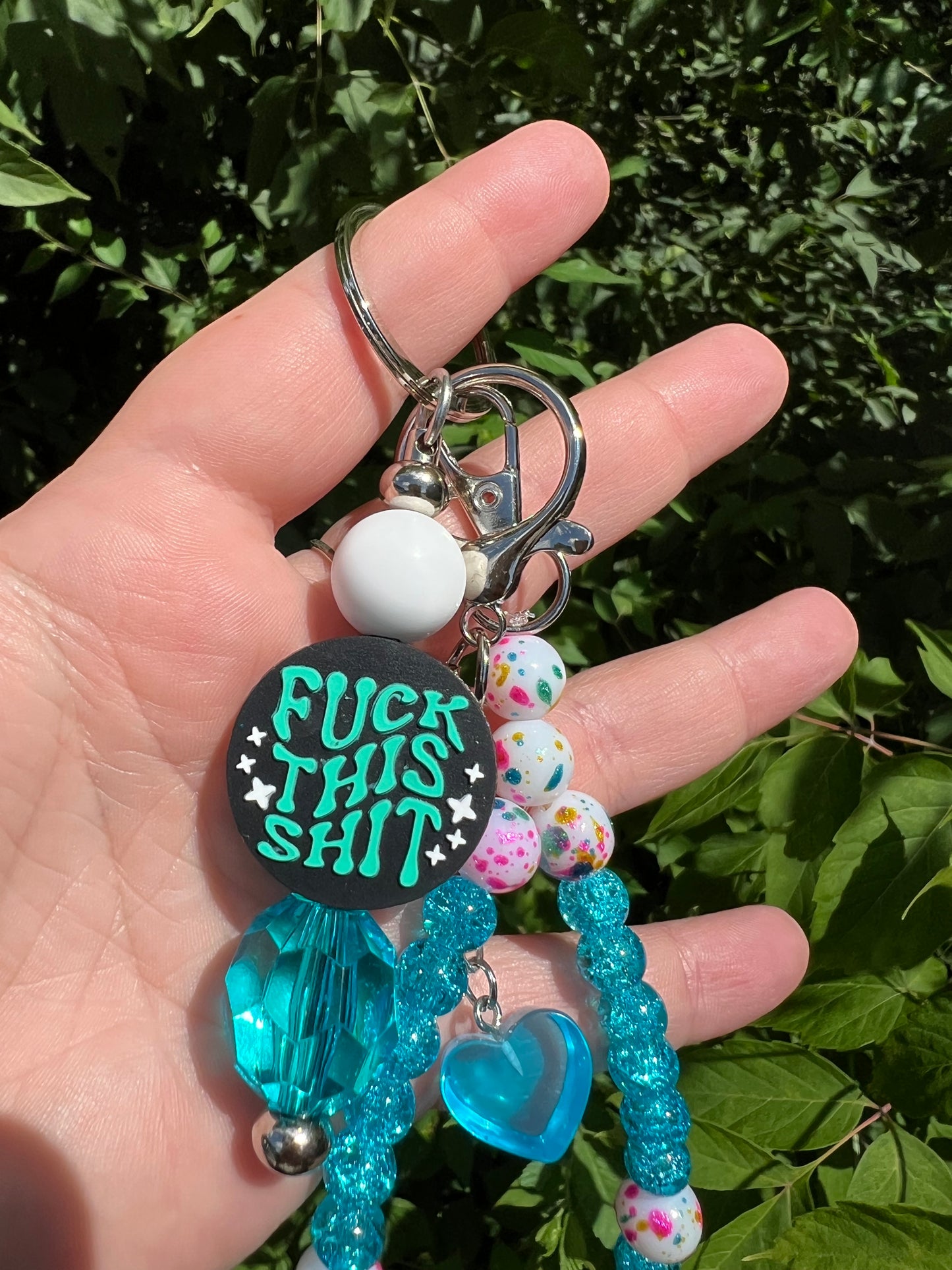 Blue f*ck keychain/bag charm 1