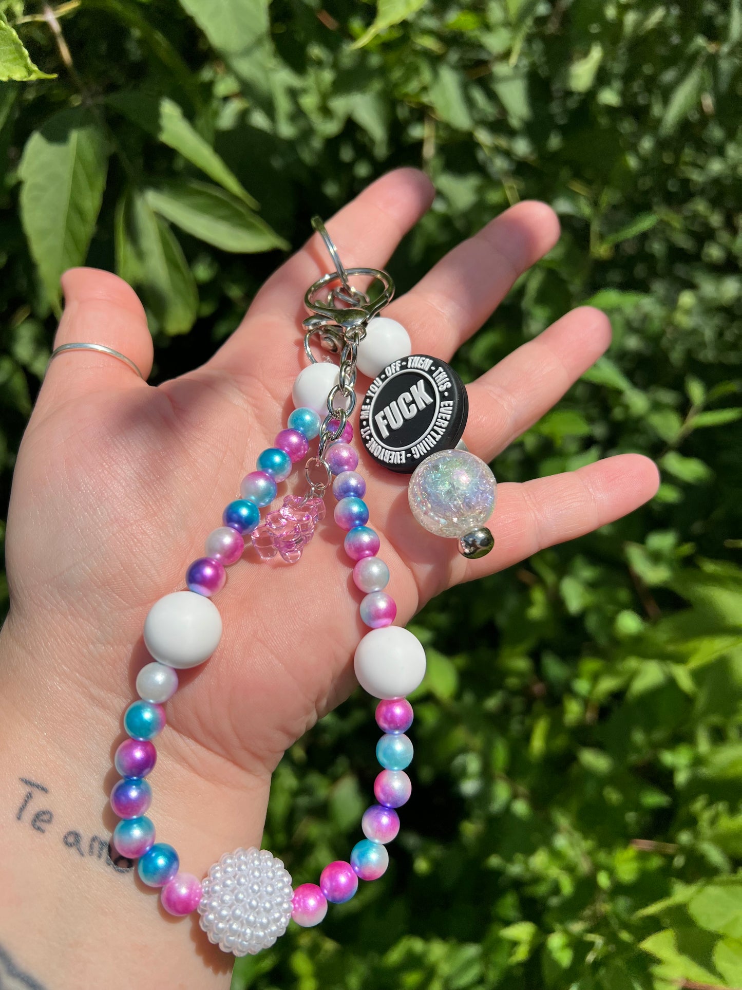 Cotton candy f*ck keychain/bag charm 2