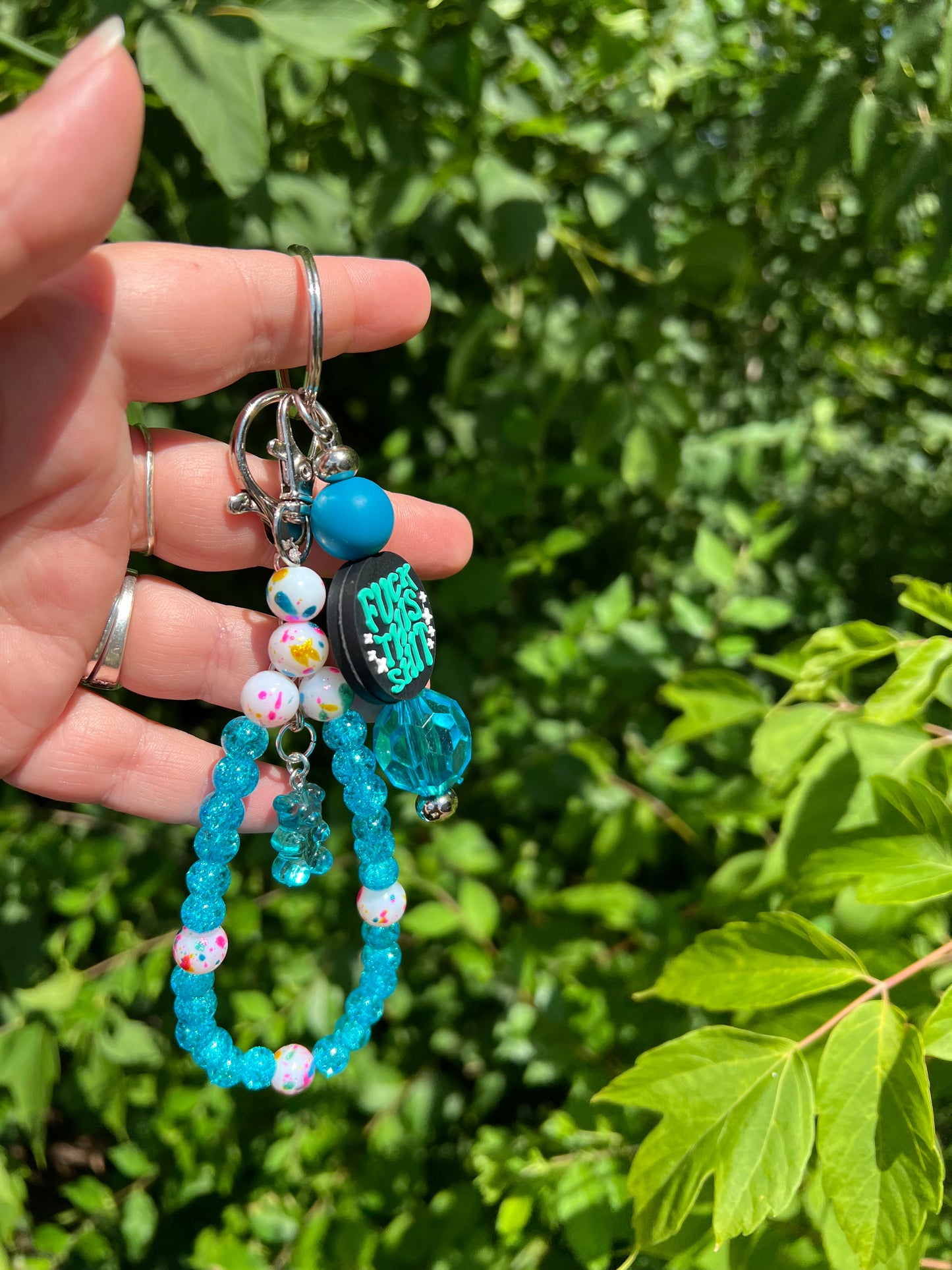 Blue f*ck keychain/bag charm 2