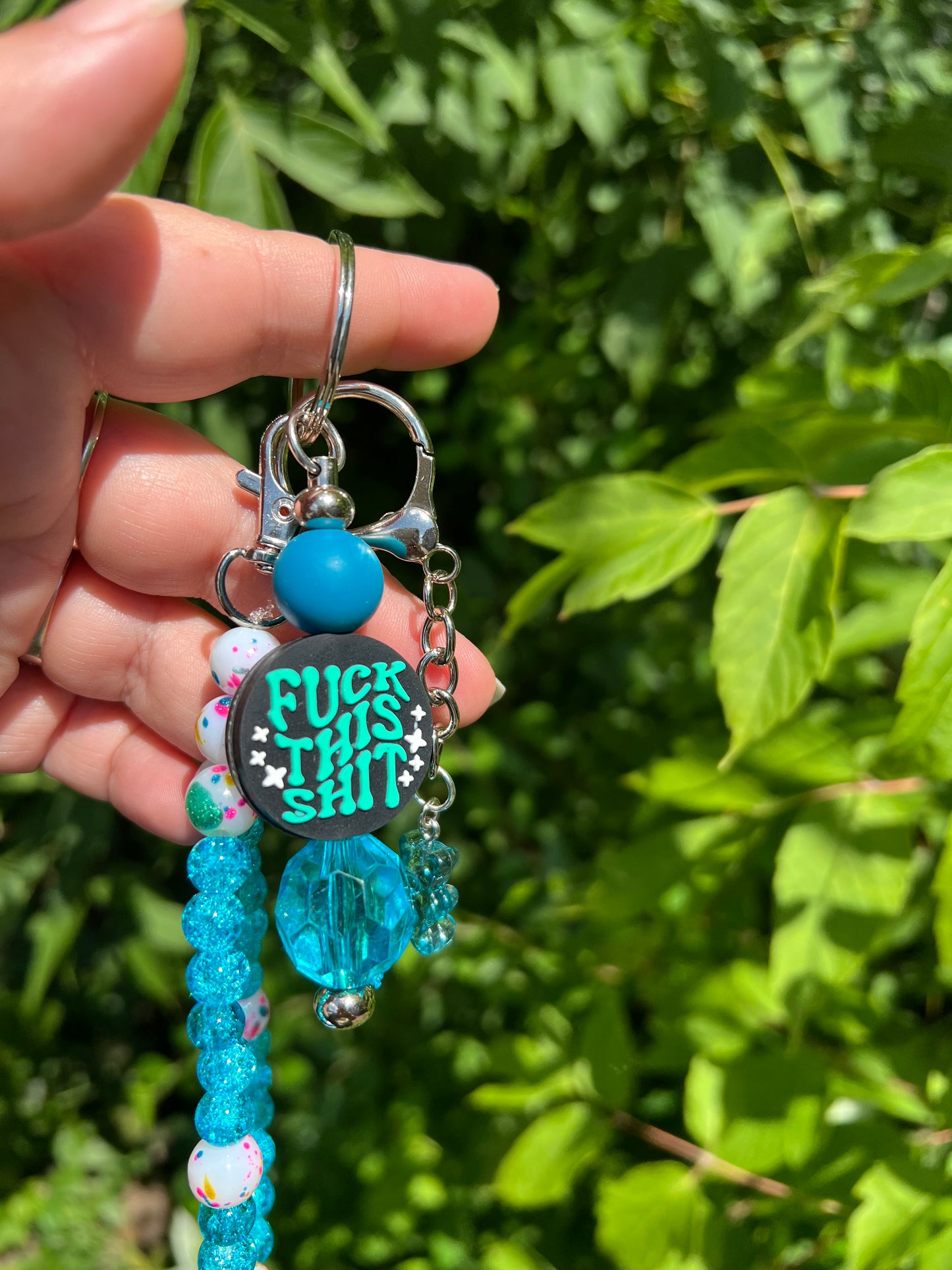 Blue f*ck keychain/bag charm 2