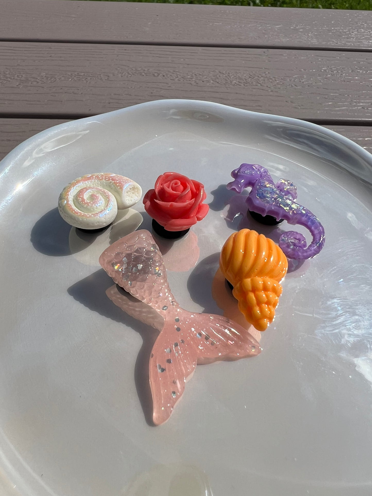 Mermaid vibes set of croc bling 2