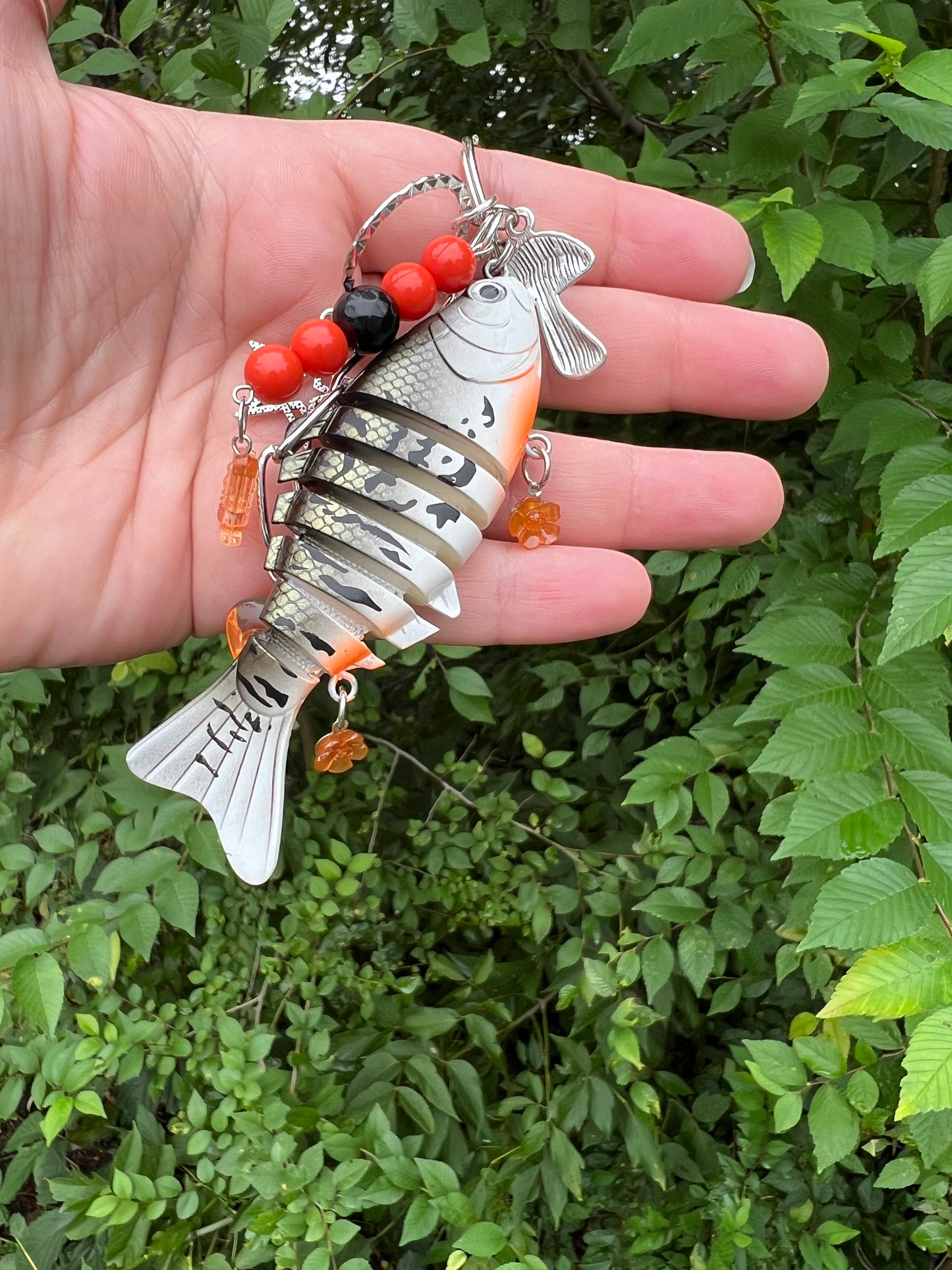 Orange Fishing Lure Keychain/Bag Charm