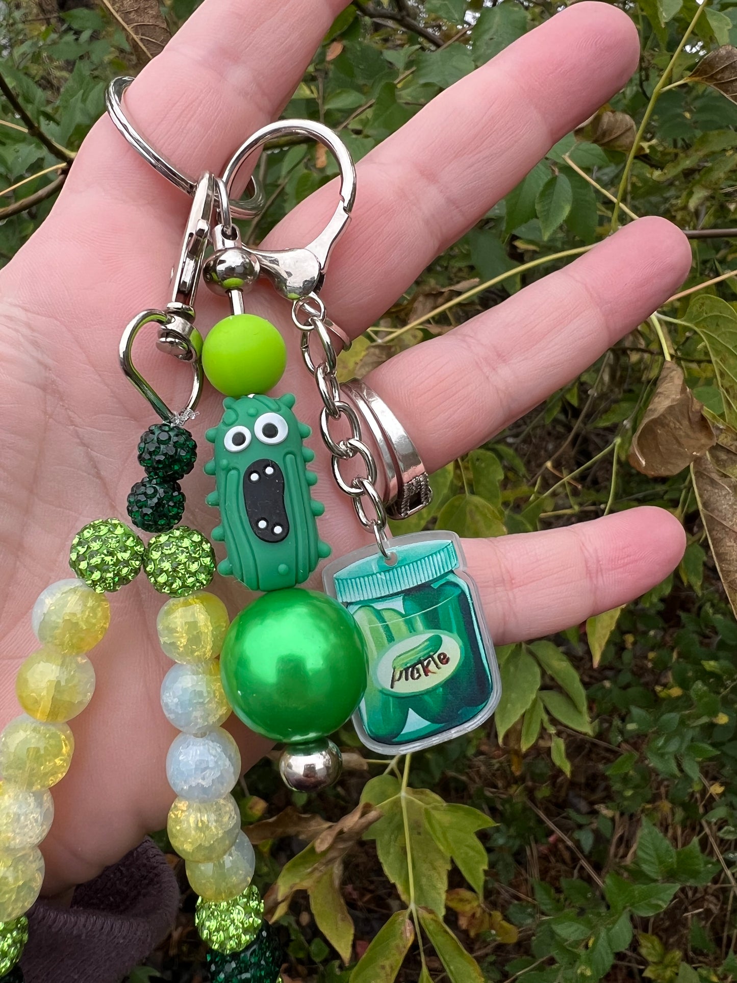 Screaming Pickle Keychain / Bag Charm