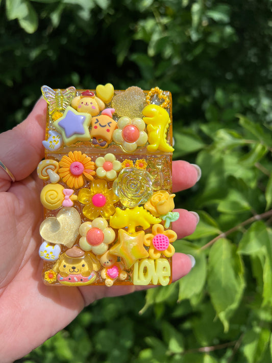 Yellow Charmed Cigarette Case