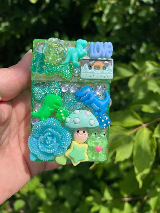 Blue and Green Charmed Cigarette Case