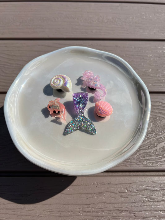 Mermaid vibes set of croc bling 1