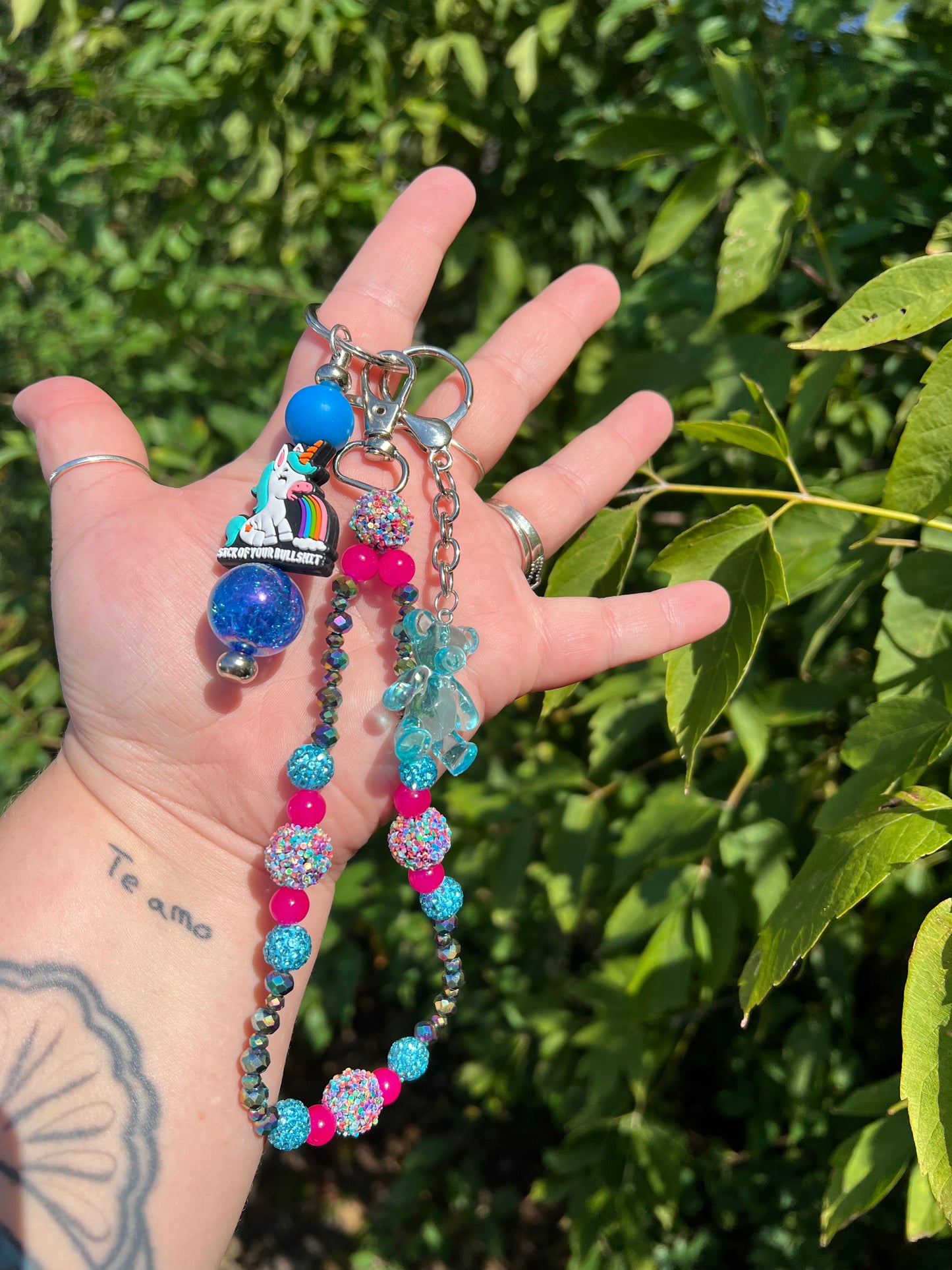 Pink and Blue Sick of Your Bullsh*t Keychain/Bagcharm