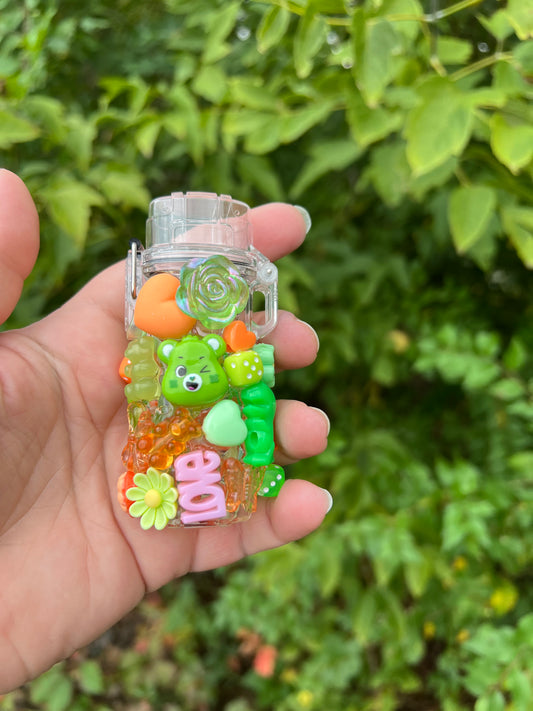 Green and Orange Charmed Lighter Case