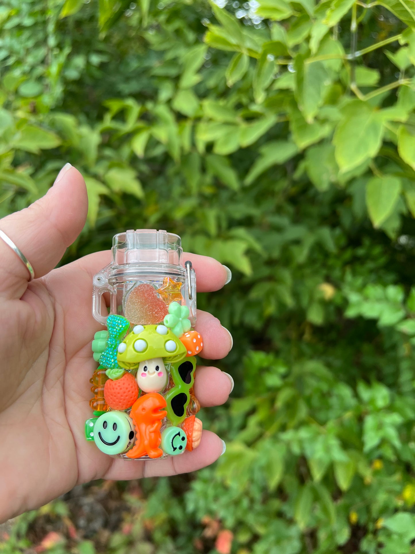 Green and Orange Charmed Lighter Case