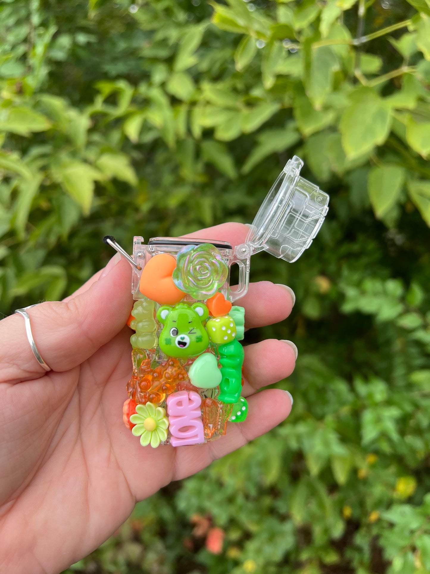 Green and Orange Charmed Lighter Case