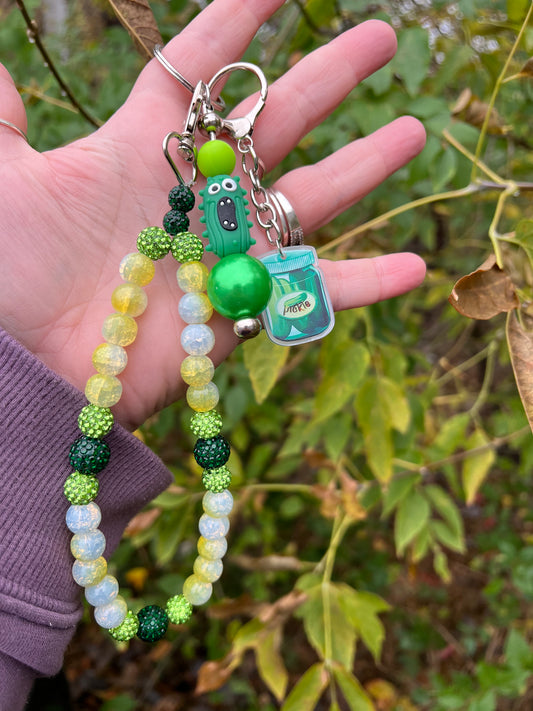 Screaming Pickle Keychain / Bag Charm