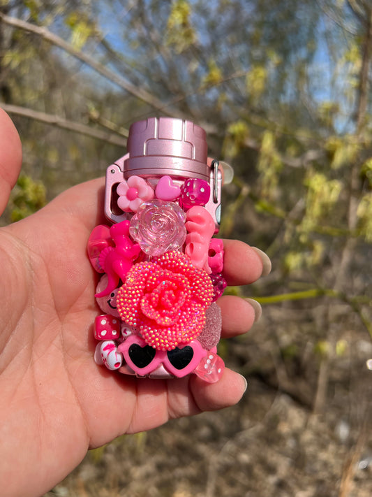 Pink Ombre Charmed Lighter Case