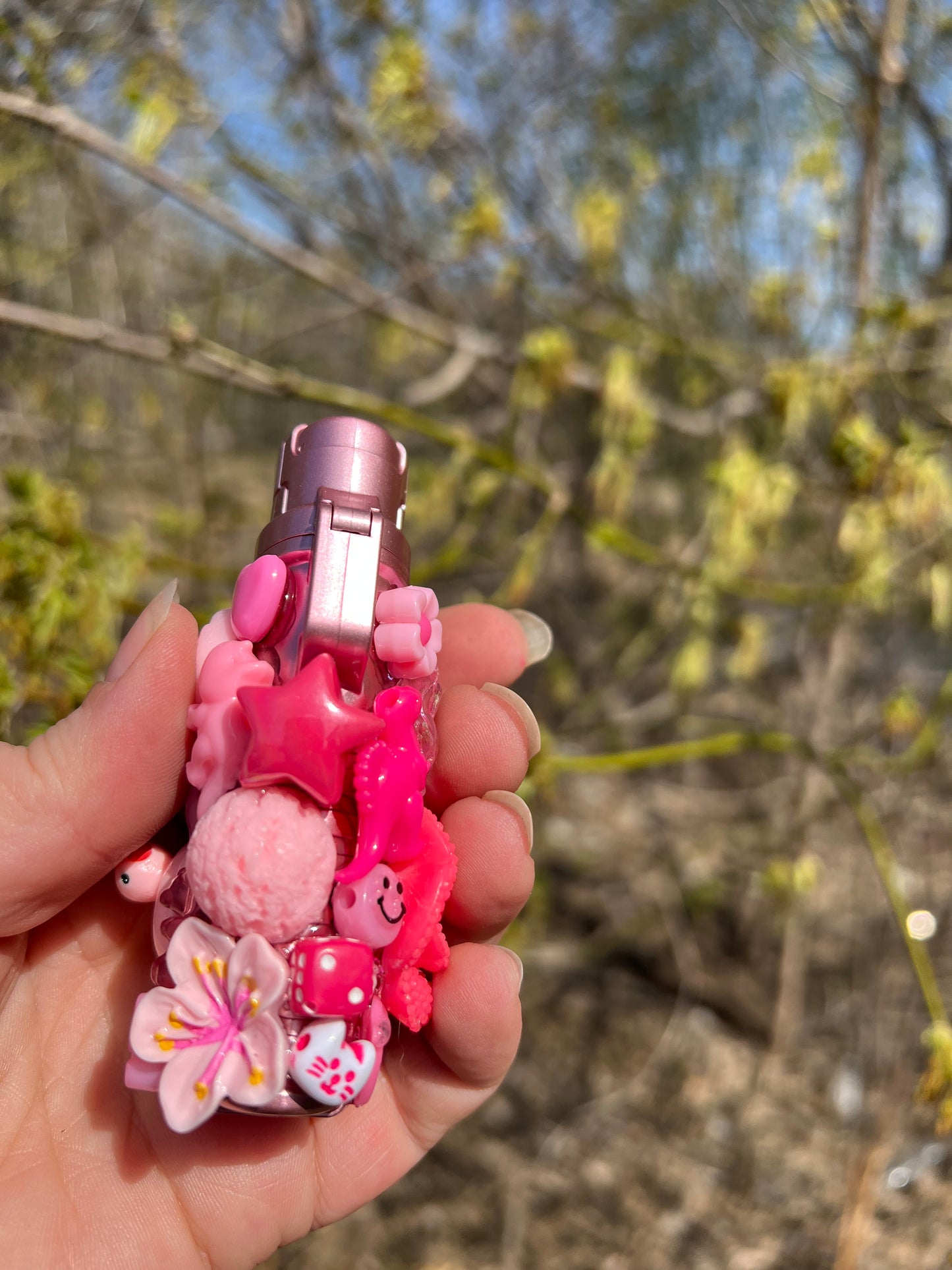 Pink Ombre Charmed Lighter Case