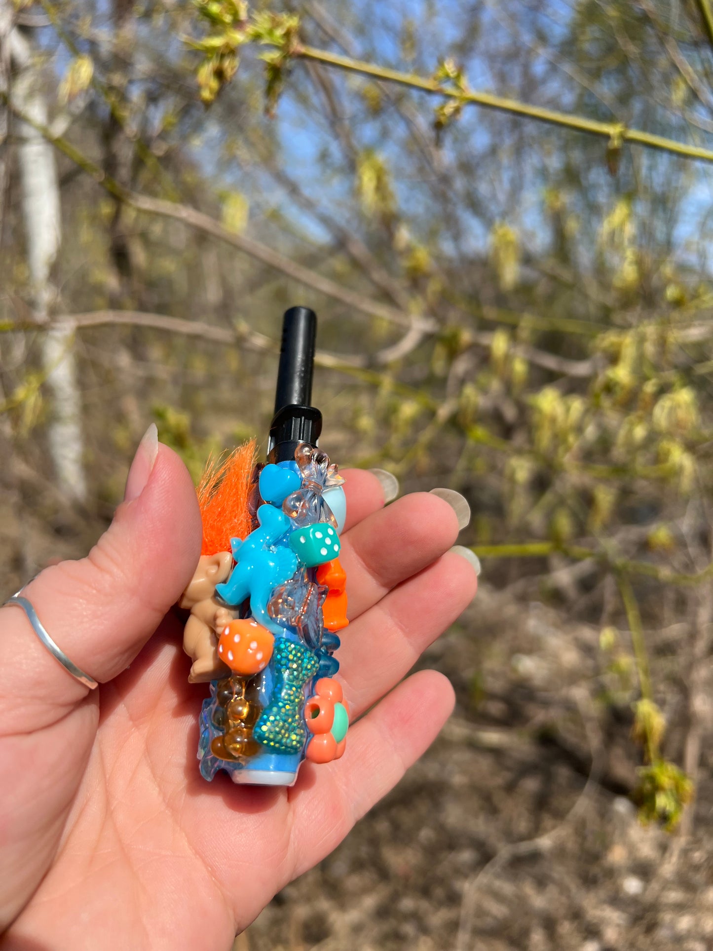 Blue and Orange Charmed Lighter