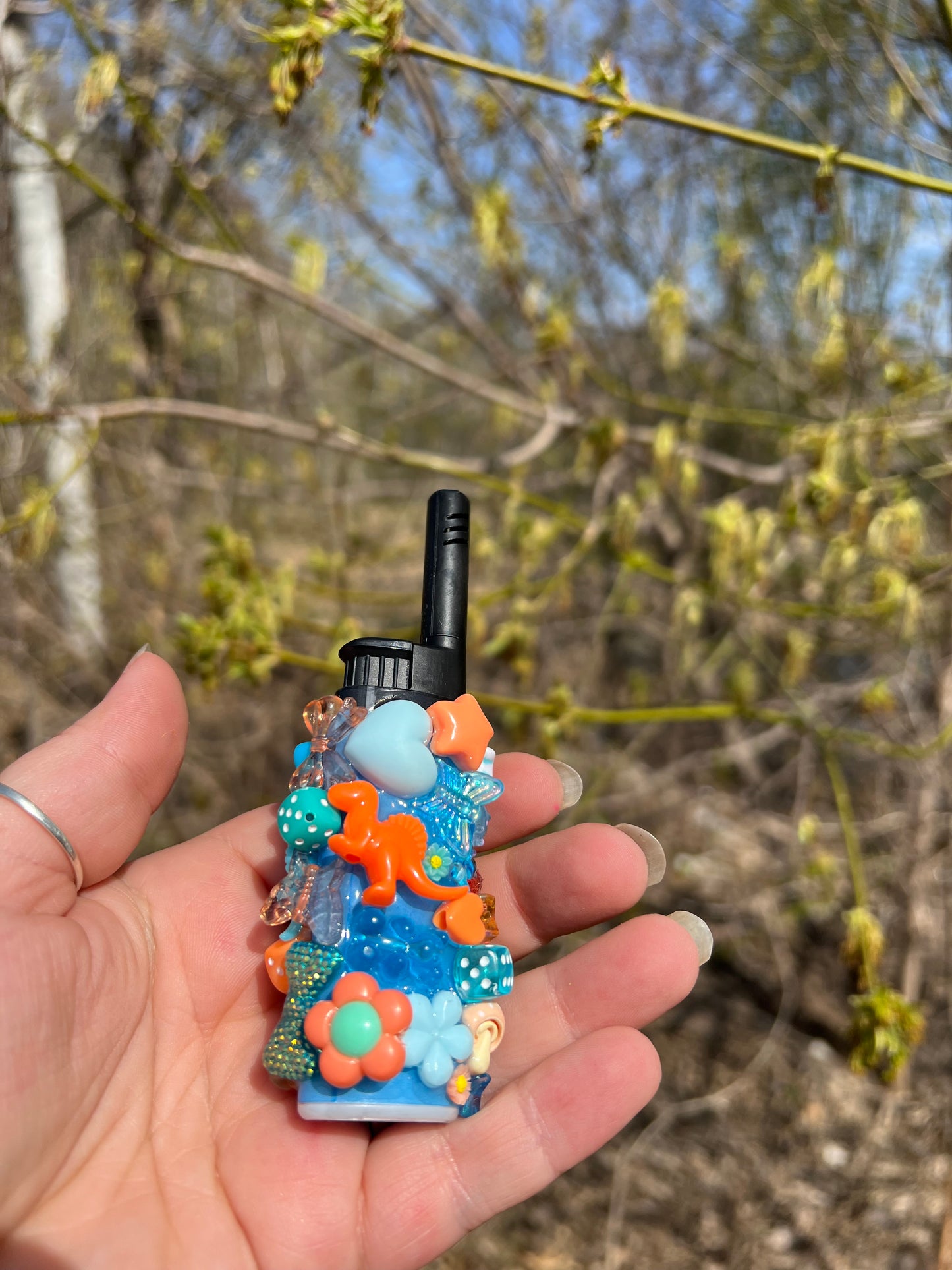 Blue and Orange Charmed Lighter