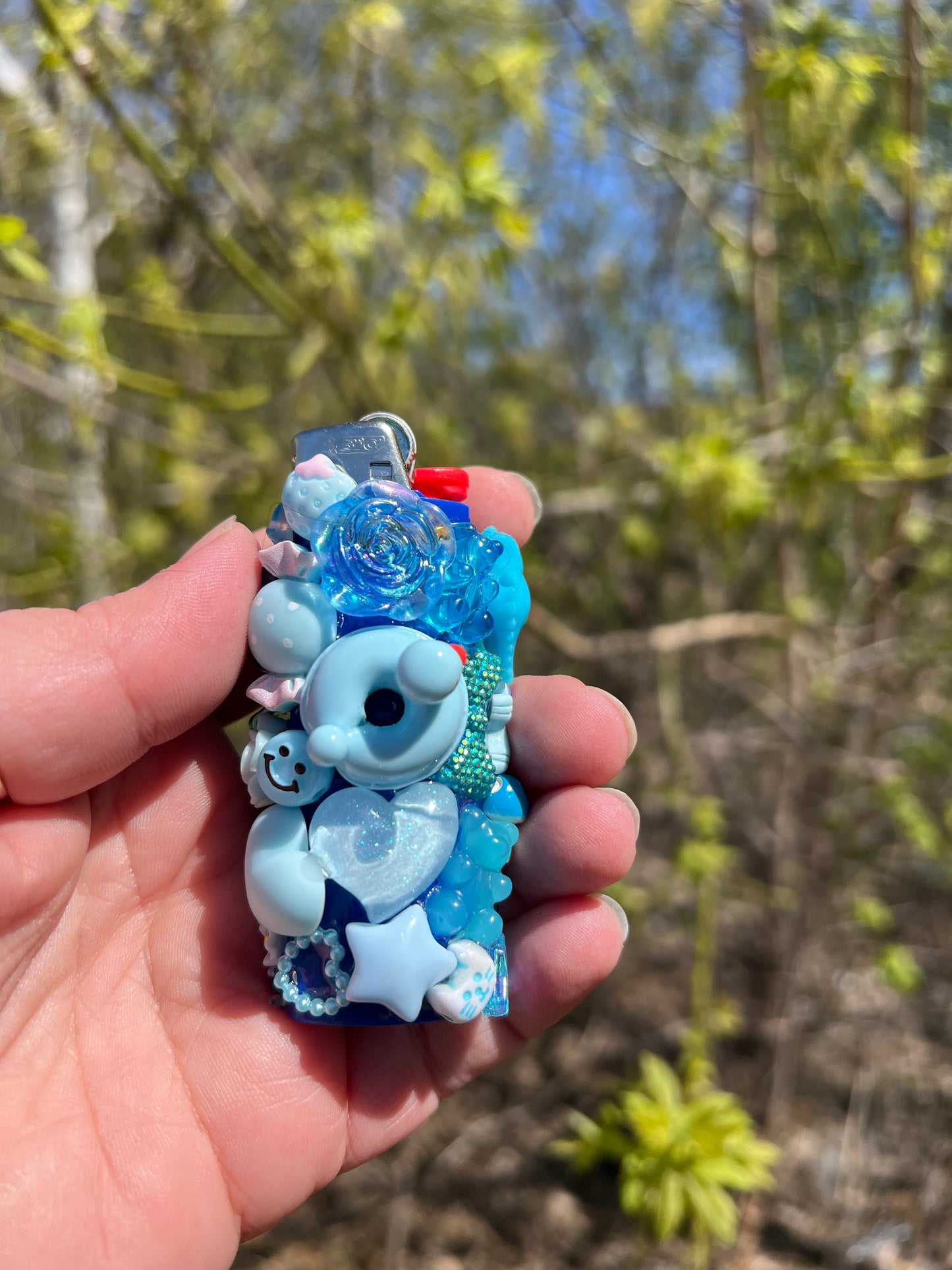 Blue Charmed Lighter