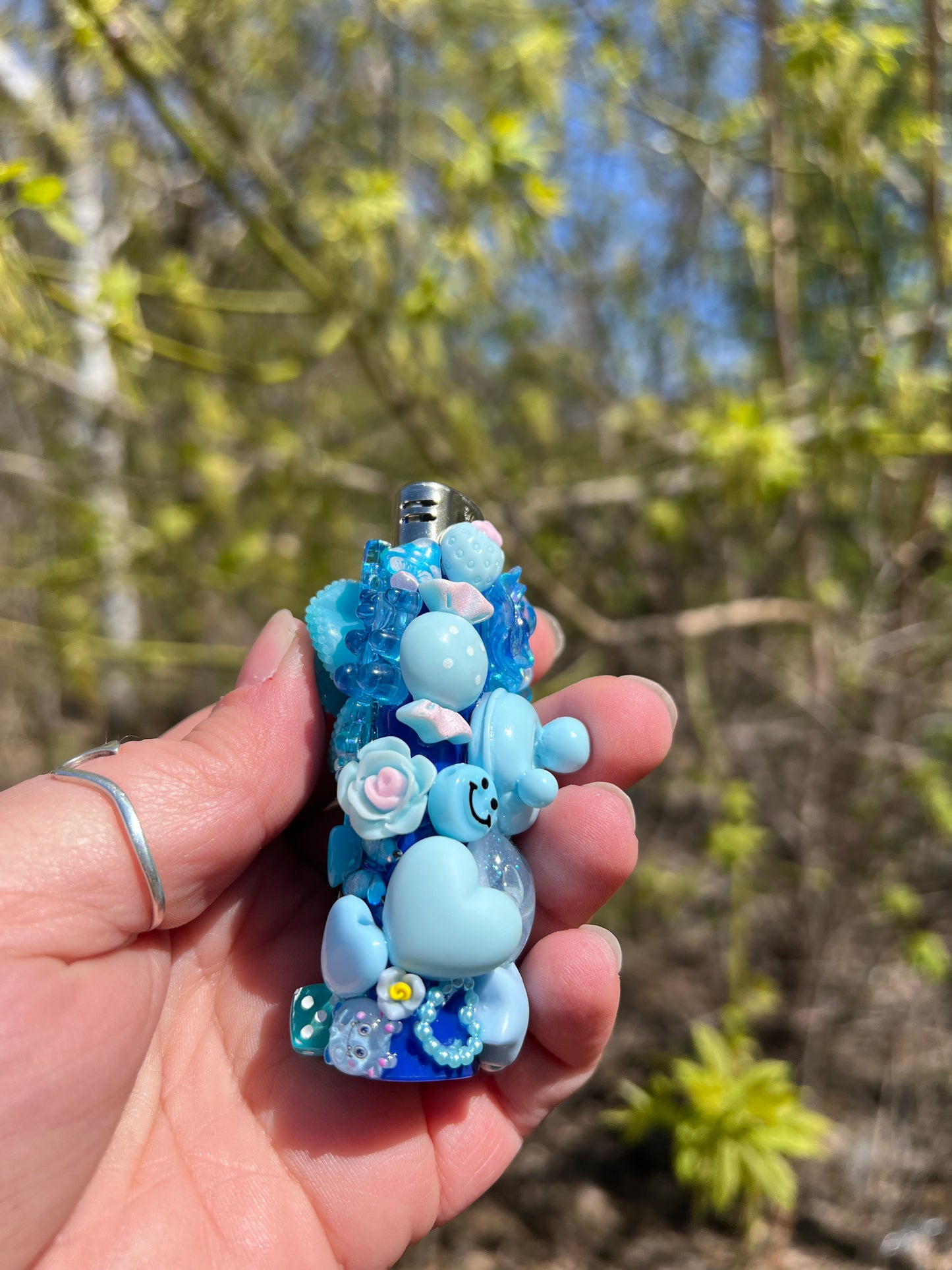 Blue Charmed Lighter