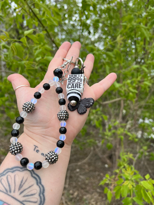 I Don't Care Keychain / Bag Charm