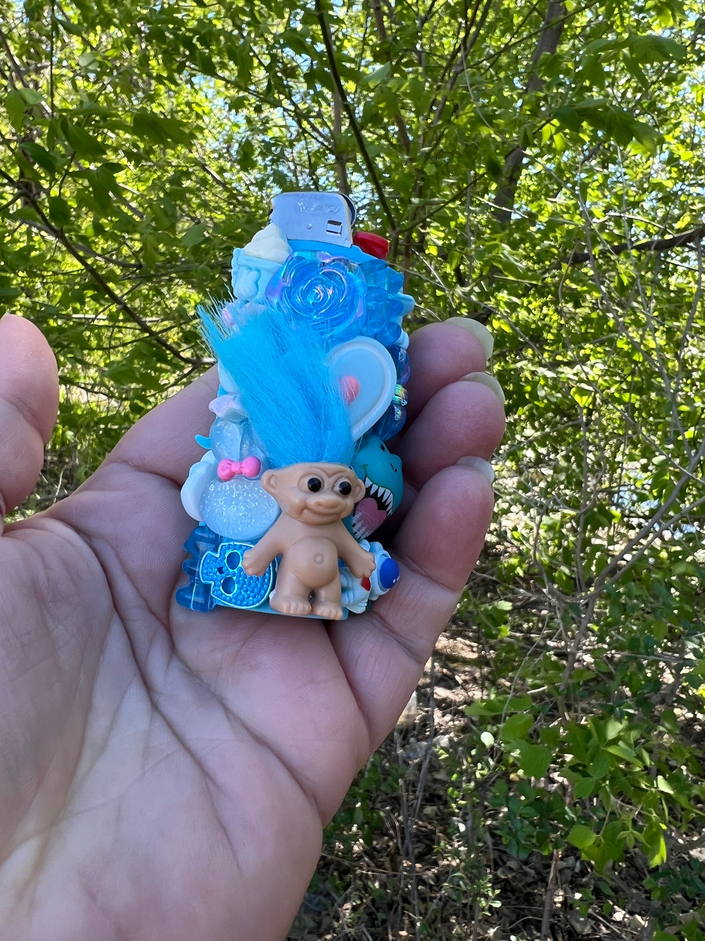 Blue Charmed Lighter