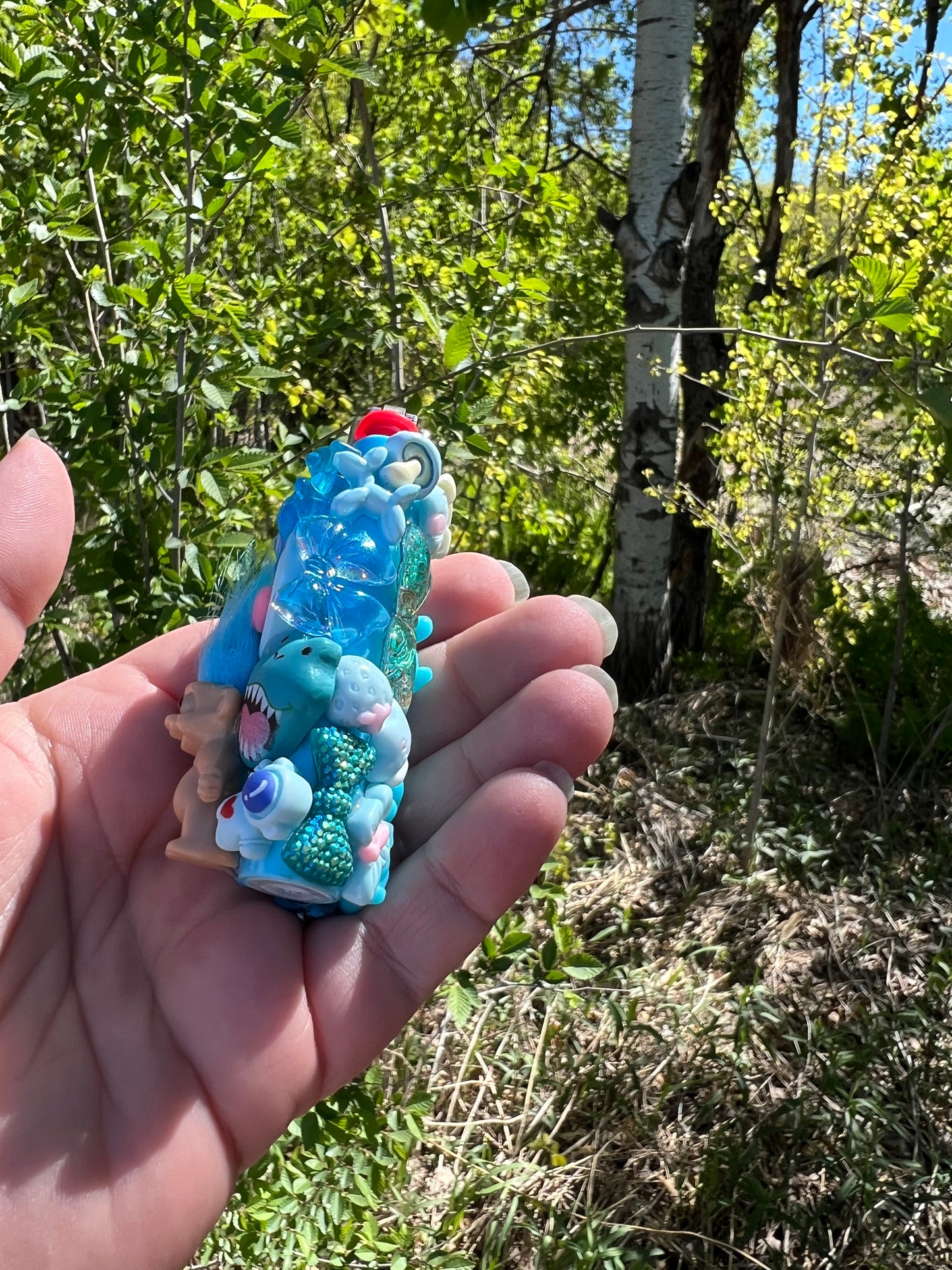 Blue Charmed Lighter
