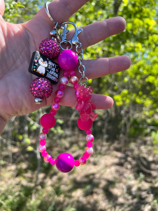 Magenta I Didn't Stab Anyone Keychain / Bag Charm